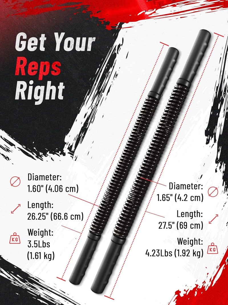 Zenooze 's Power Twister Flex Bar, The Ultimate Upper Body Exercise Equipment for Strengthening Your Chest Workout, Shoulders,Biceps, Arms, Forearm Strengthener, Resorte para Hacer Ejercicio - Image 4